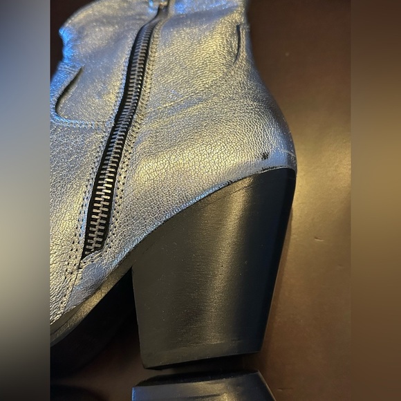 NIB Free People Brayden Western Boot US 7 EU 38 Pewter Silver - Picture 15 of 16